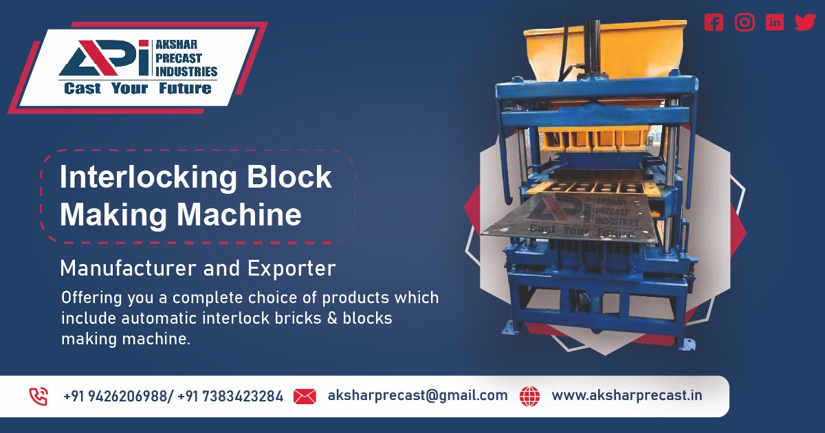 Interlocking Block-Making Machine Manufacturer in Uttarpradesh