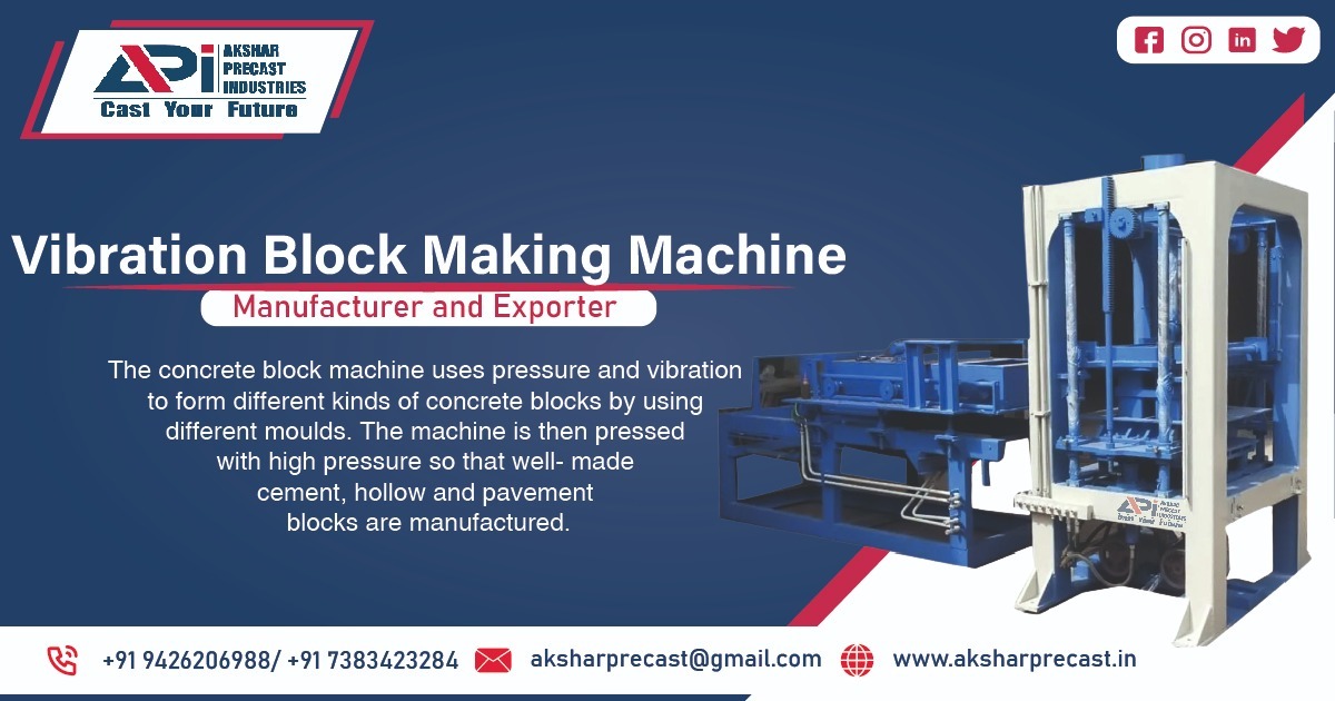 Vibration Block Making Machine Manufacturer in Madhya Pradesh