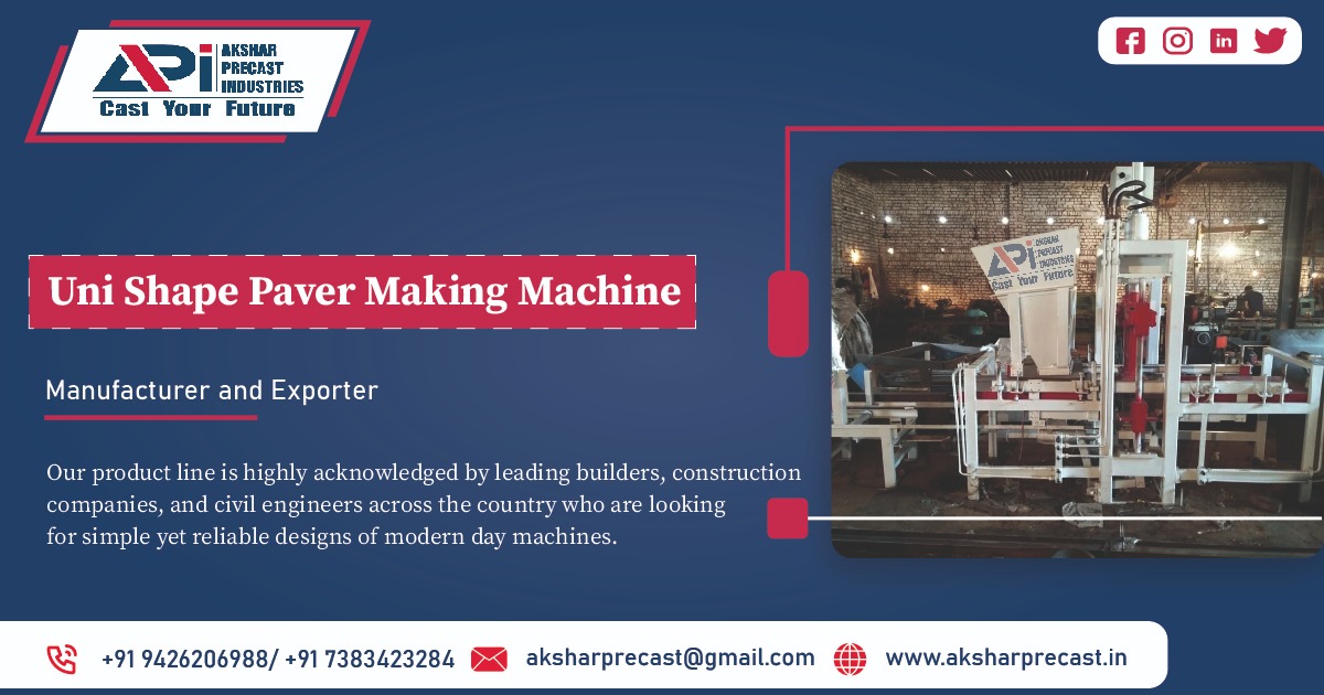Uni Shape Paver Making Machine Manufacturer in Jharkhand