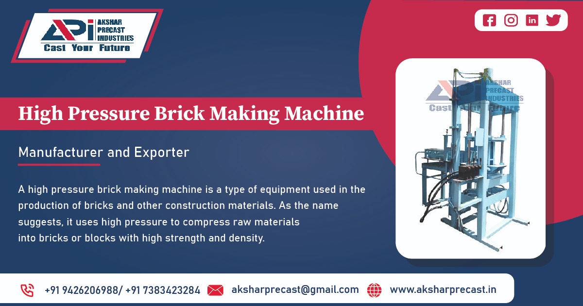 High-Pressure Brick-Making Machine Supplier in Madhya Pradesh