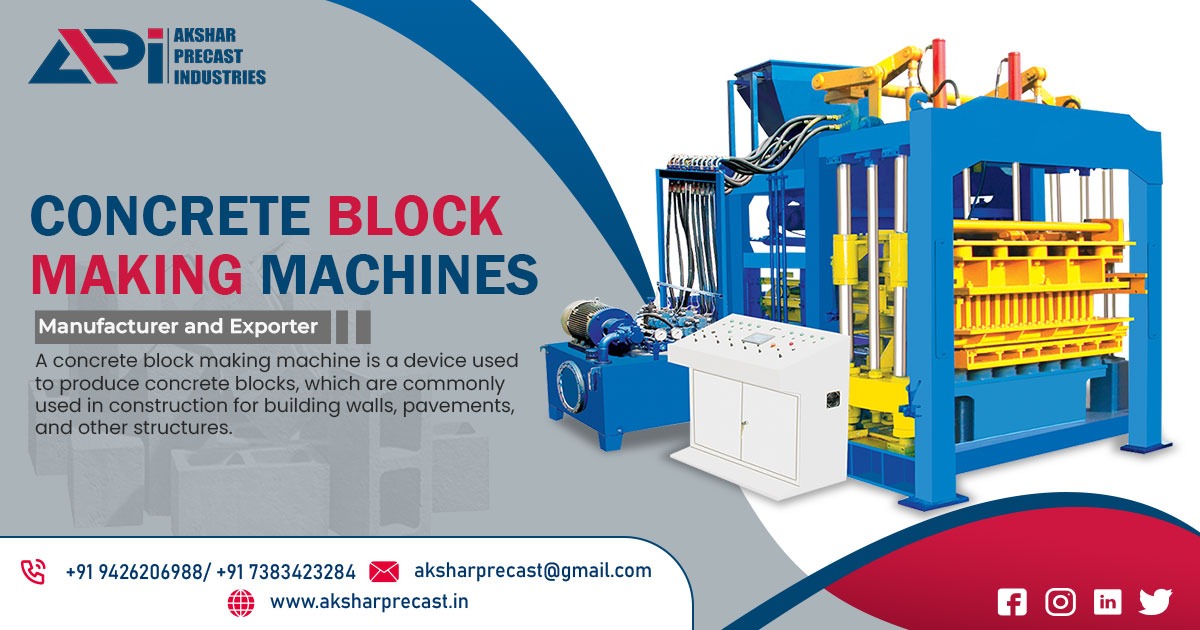 Supplier of Concrete Block Making Machines in Uttar Pradesh