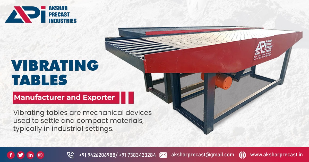 Supplier of Vibrating Tables in Bengaluru