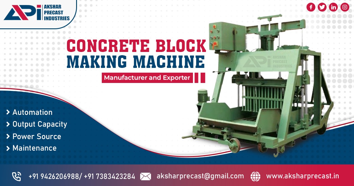 Concrete Block Making Machine Supplier in Jharkhand