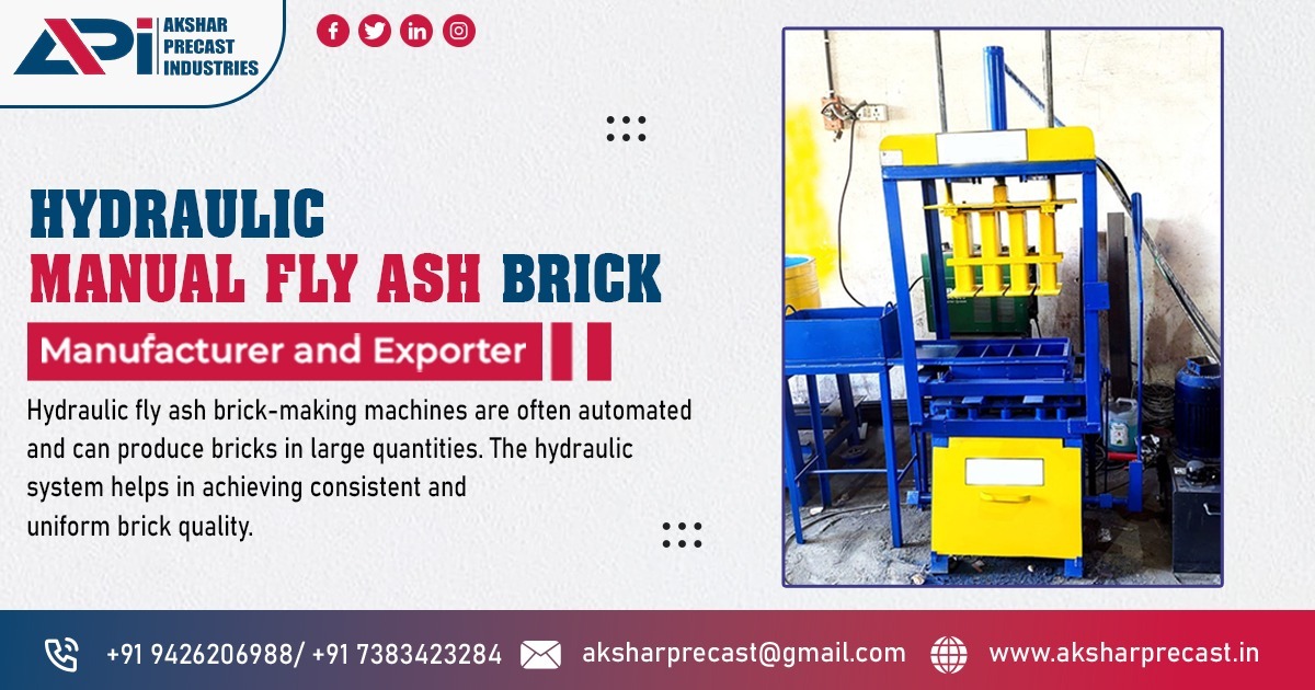 Hydraulic Manual Fly Ash Brick Machine in Gujarat