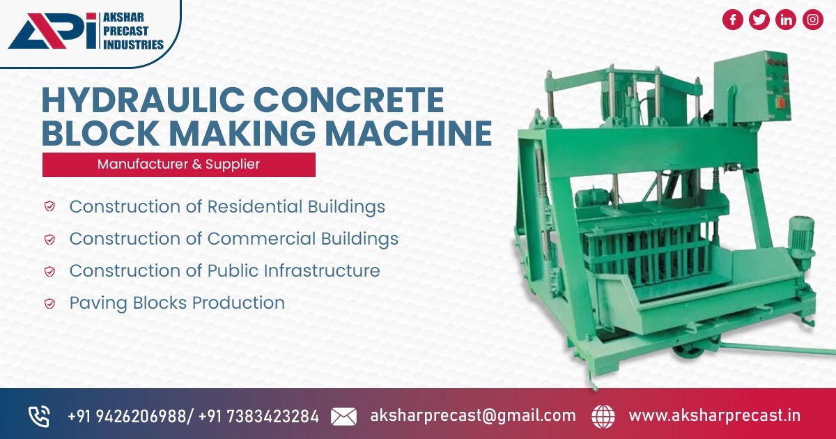 Hydraulic Concrete Block Making Machine in Gujarat