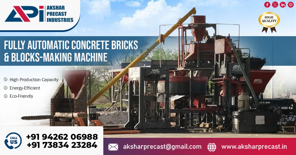 Fully Automatic Concrete Bricks and Blocks Making Machine in Madhya Pradesh